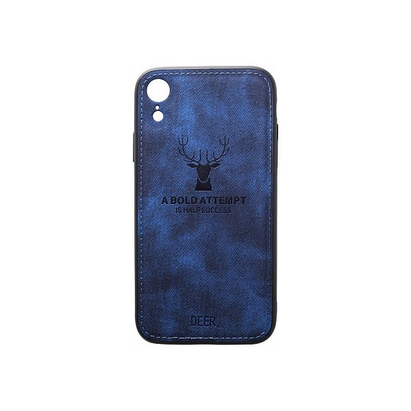 

Чехол-накладка TOTO Deer Shell With Leather Effect Case Apple iPhone XR Dark Blue'