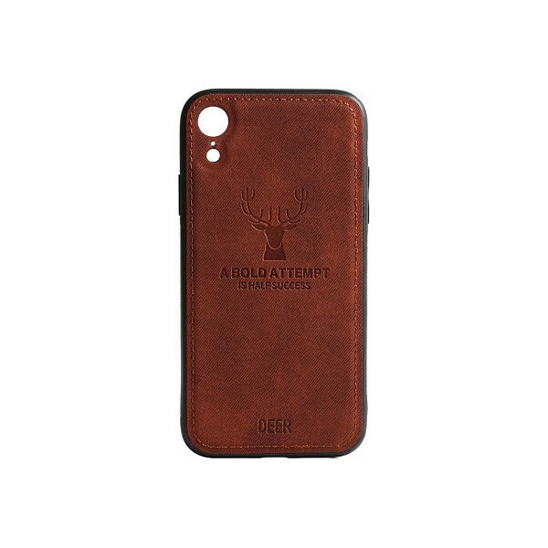 

Чехол-накладка TOTO Deer Shell With Leather Effect Case Apple iPhone XR Brown'