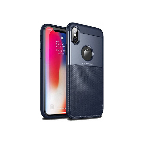 

Чехол-накладка Ipaky Shield Series/Elegant Grid Design TPU Hybrid Case Apple iPhone XS Blue'