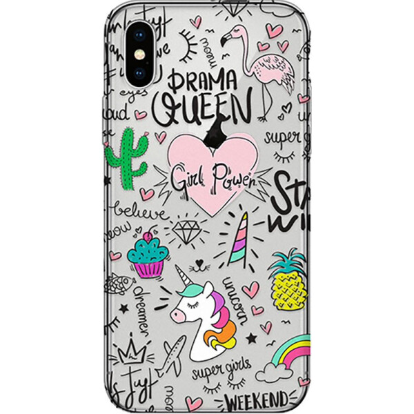 

Чехол-накладка PUMP Transperency Case for iPhone X/XS Abstract