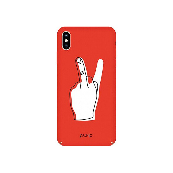 

Чехол-накладка PUMP Tender Touch Case for iPhone X/XS V for Middle Finger'