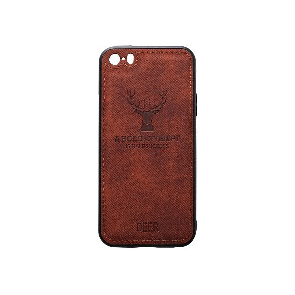 

Чехол-накладка TOTO Deer Shell With Leather Effect Case Apple iPhone 5/5s/SE Brown'