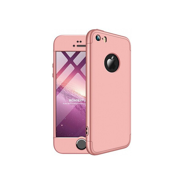 

Чехол-накладка GKK 3 in 1 Hard PC Case Apple iPhone 5/5s/SE Rose Gold'