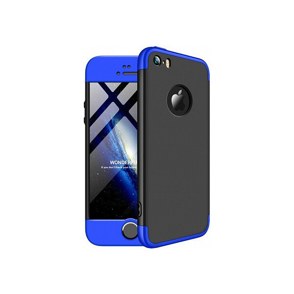 

Чехол-накладка GKK 3 in 1 Hard PC Case Apple iPhone 5/5s/SE Blue/Black'
