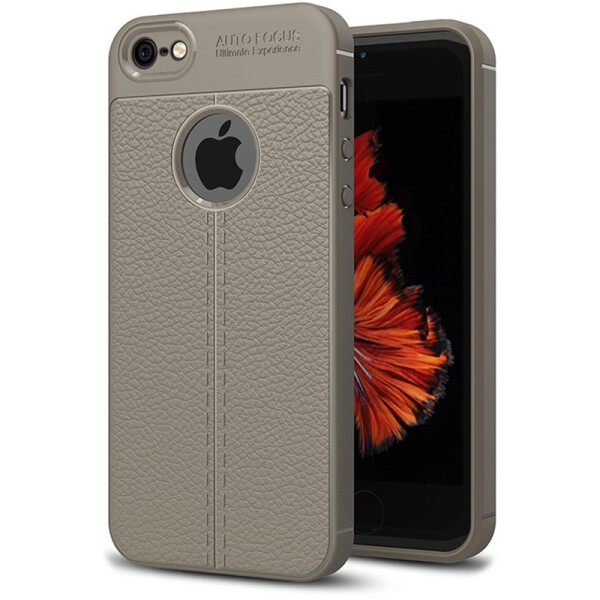 

Чехол-накладка Ipaky TPU Litchi Stria Series Case Apple iPhone SE/5s/5 Gray