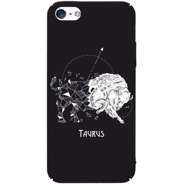 

Чехол-накладка TOTO Full PC Print Case Apple iPhone SE/5s/5 #172_Taurus Black