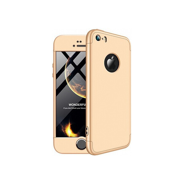 

Чехол-накладка GKK 3 in 1 Hard PC Case Apple iPhone 5/5s/SE Gold'