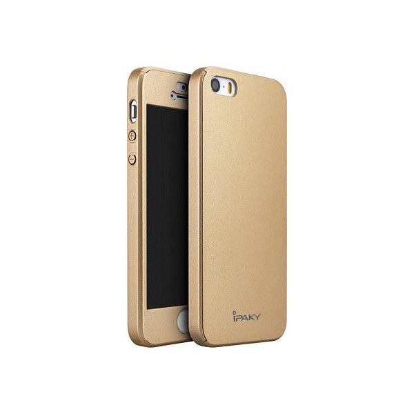 

Чехол-накладка Ipaky 360 PC Full Protection Case Apple iPhone SE/5s/5 Gold'
