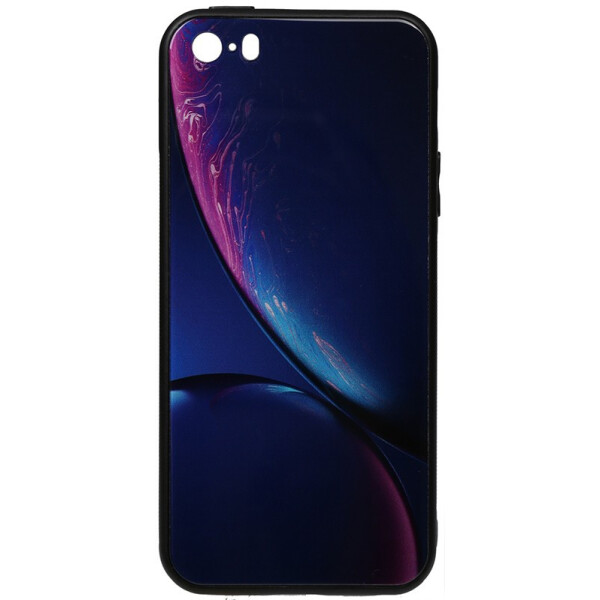

Чехол-накладка TOTO Print Glass Space Case Apple iPhone SE/5s/5 Blue