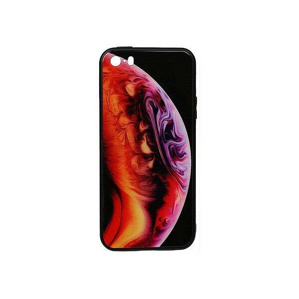 

Чехол-накладка TOTO Print Glass Space Case Apple iPhone SE/5s/5 Amethyst'