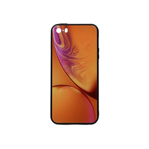 

Чехол-накладка TOTO Print Glass Space Case Apple iPhone SE/5s/5 Yellow'