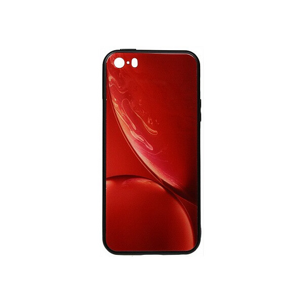 

Чехол-накладка TOTO Print Glass Space Case Apple iPhone SE/5s/5 Red'