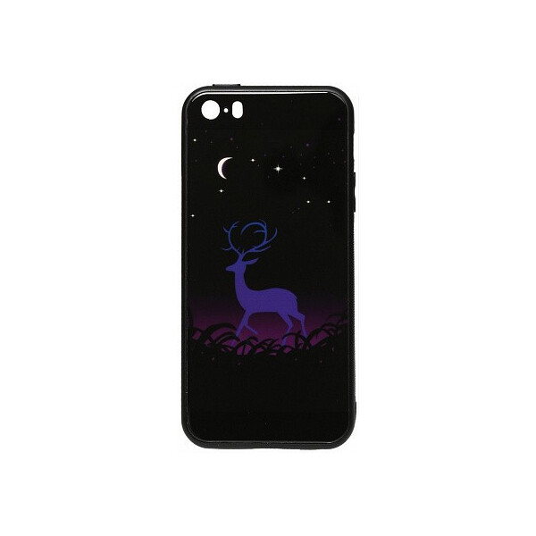 

Чехол-накладка TOTO Night Light Print Glass Case Apple iPhone SE/5s/5 Deer'