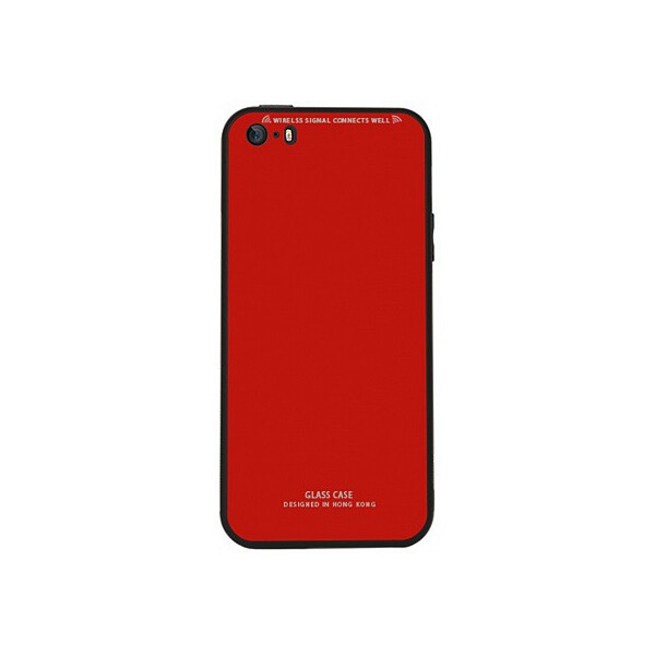 

Чехол-накладка TOTO Pure Glass Case Apple iPhone SE/5s/5 Red'