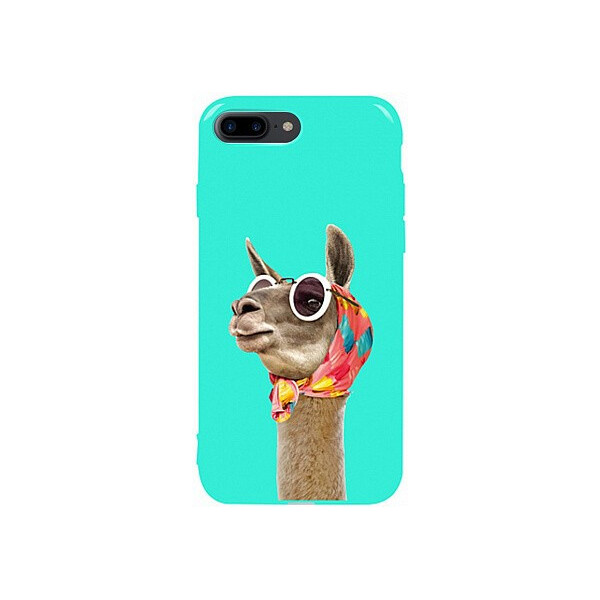 

Чехол-накладка TOTO Pure TPU 2mm Print Case Apple iPhone 7 Plus/8 Plus #8 Lama Glasses Mint'