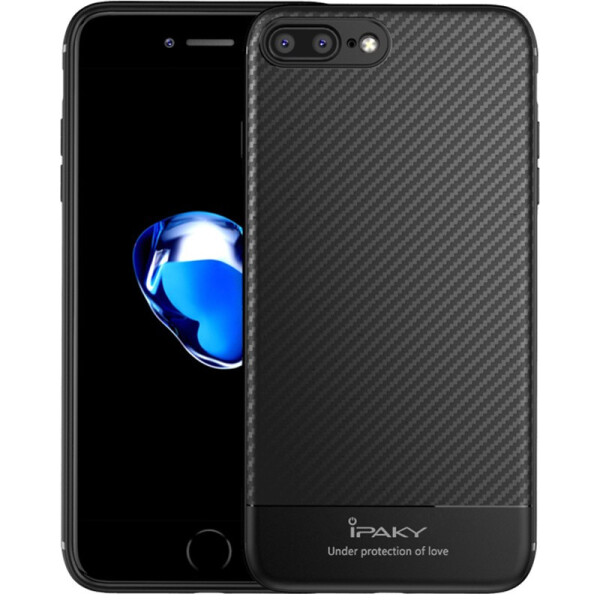 

Чехол-накладка Ipaky Carbon Fiber Series/TPU Case With Carbon Fiber Apple iPhone 7 Plus/8 Plus Black