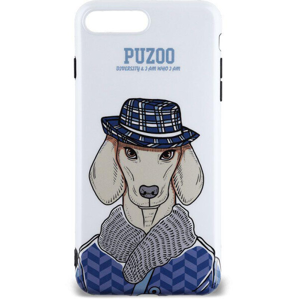 

Чехол-накладка PUZOO TPU Glossy Shiny Powder Art dog iPhone 7 Plus/8 Plus White Ravan