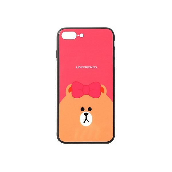 

Чехол-накладка TOTO Cartoon Print Glass Case Apple iPhone 7 Plus/8 Plus Line friends Brown'