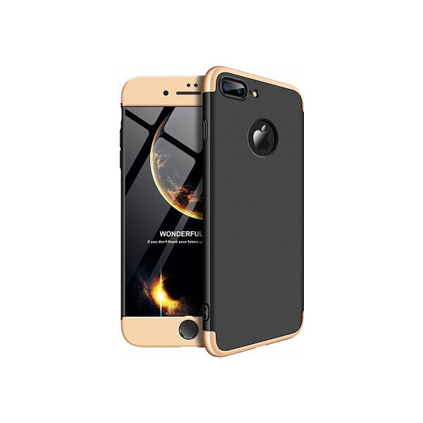 

Чехол-накладка GKK 3 in 1 Hard PC Case Apple iPhone 7 Plus/8 Plus Gold/Black'