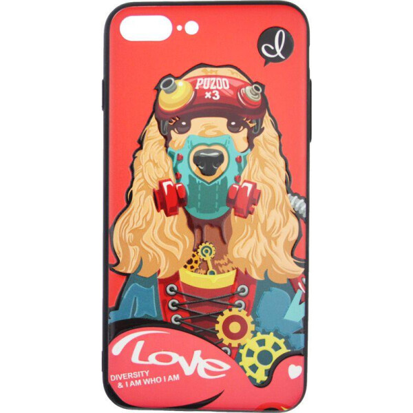 

Чехол-накладка PUZOO TPU with UV Printing Punk Phone iPhone 7 Plus/8 Plus Red