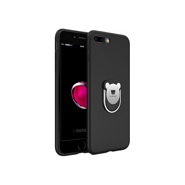 

Чехол-накладка SHENGO Soft-touch holder TPU Case iPhone 7 Plus Black'