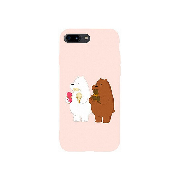 

Чехол-накладка TOTO Matt TPU 2mm Print Case Apple iPhone 7 Plus/8 Plus #66 Bear Icecreame Sand pink'