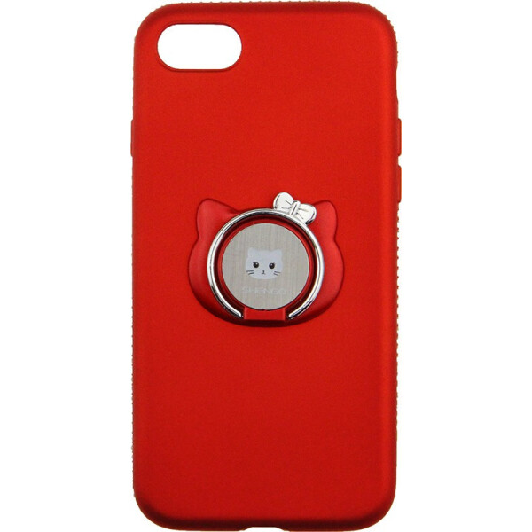

Чехол-накладка SHENGO Soft-touch holder TPU Case iPhone 8 Red