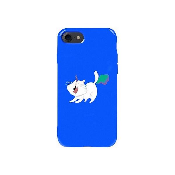 

Чехол-накладка TOTO Pure TPU 2mm Print Case Apple iPhone 7/8 #6 Cat Puk Blue'