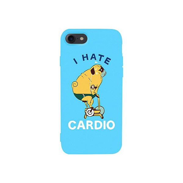 

Чехол-накладка TOTO Matt TPU 2mm Print Case Apple iPhone 7/8 #5 Hate Cardio Sky Blue'