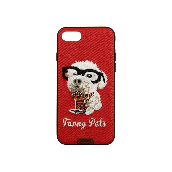 

Чехол-накладка Remax Funny Pets Series Case Apple iPhone 7 Red'