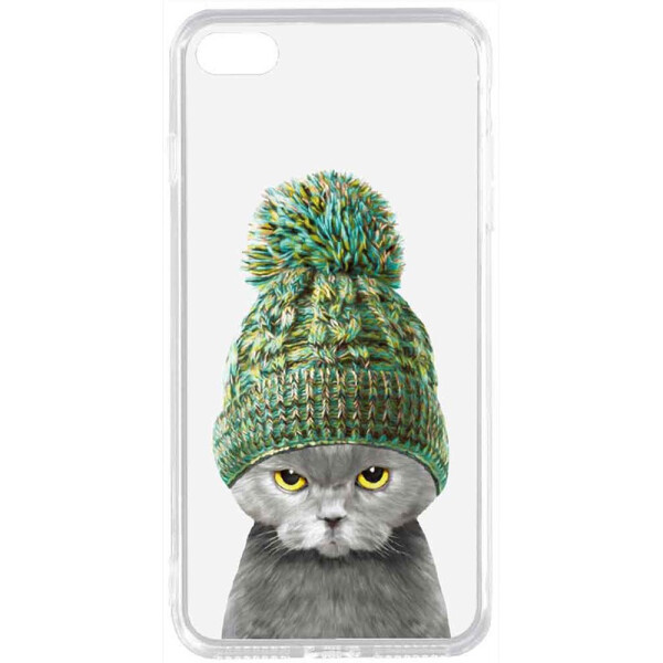 

Чехол-накладка TOTO Acrylic+TPU Print Case Apple iPhone 7/8 #7 Cat In Hat Transparent