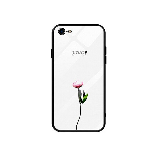 

Чехол-накладка TOTO Glass Fashionable Case Apple iPhone 7/8 Peon on White'