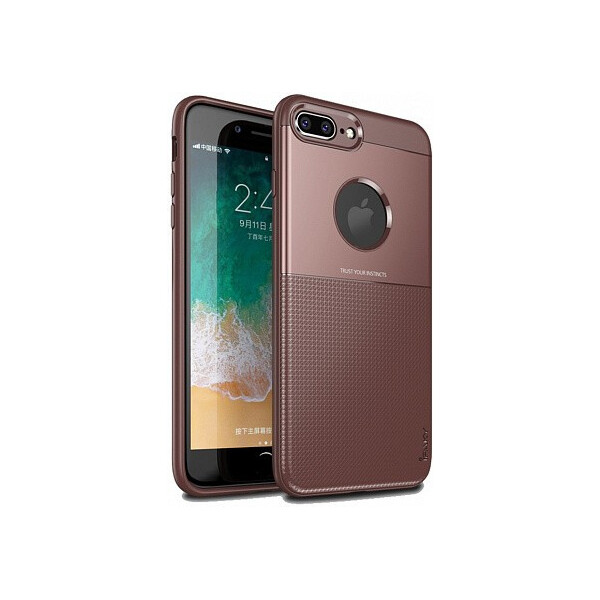 

Чехол-накладка Ipaky Shield Series/Elegant Grid Design TPU Hybrid Case Apple iPhone 7 Plus/8 Plus Brown'