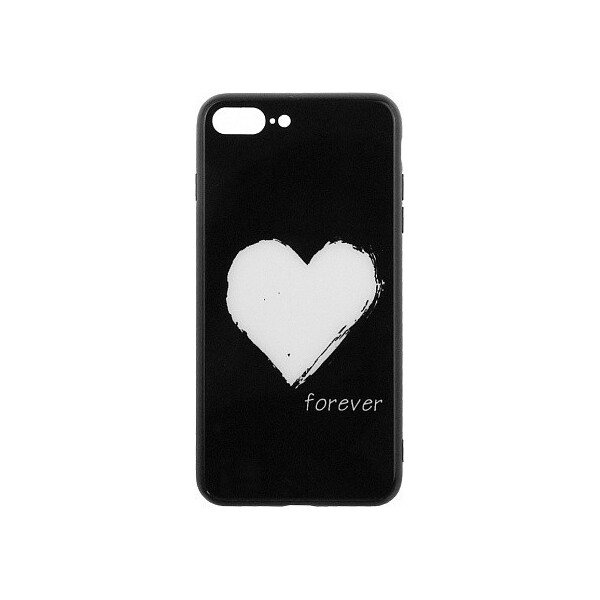 

Чехол-накладка TOTO Glass Fashionable Case Apple iPhone 7 Plus/8 Plus White Heart on Black'