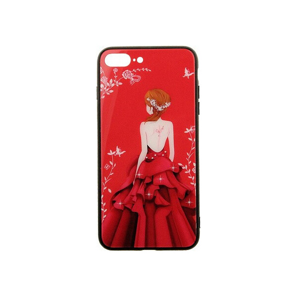 

Чехол-накладка TOTO Glass Fashionable Case Apple iPhone 7 Plus/8 Plus Red Dress Girl'