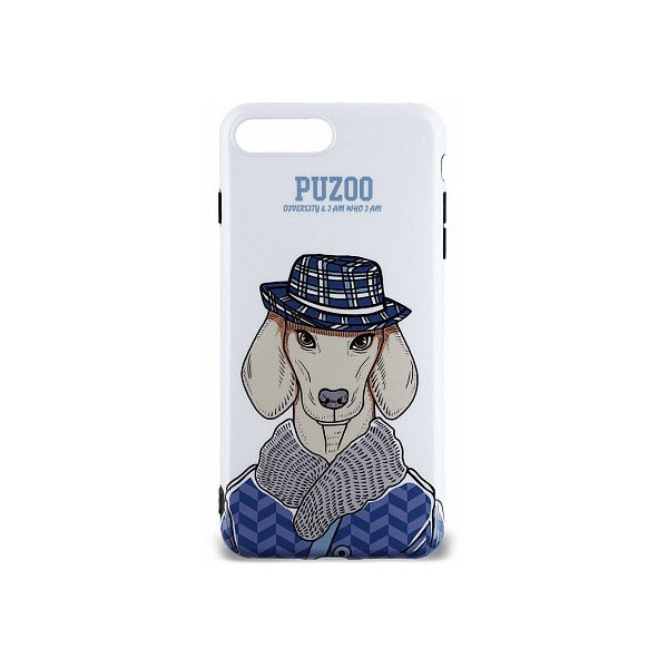 

Чехол-накладка PUZOO TPU Glossy Shiny Powder Art dog iPhone 7 Plus/8 Plus White Ravan'