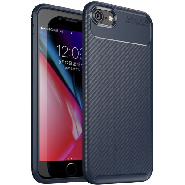 

Чехол-накладка TOTO TPU Carbon Fiber 1,5mm Case Apple iPhone 7/8 Dark Blue