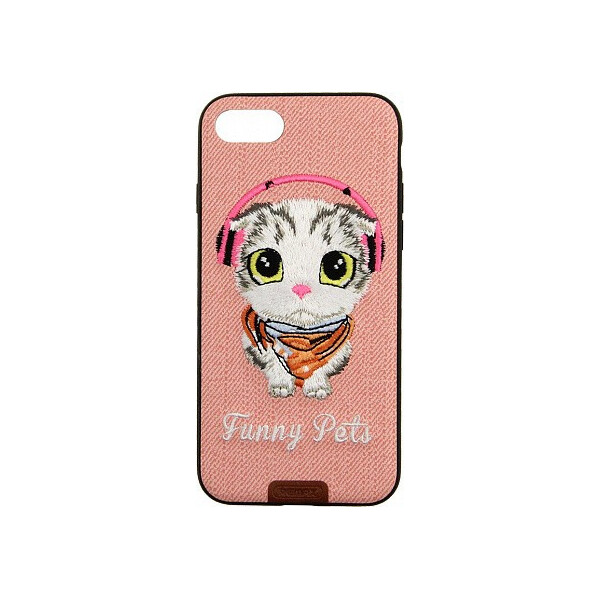 

Чехол-накладка Remax Funny Pets Series Case Apple iPhone 7 Pink'