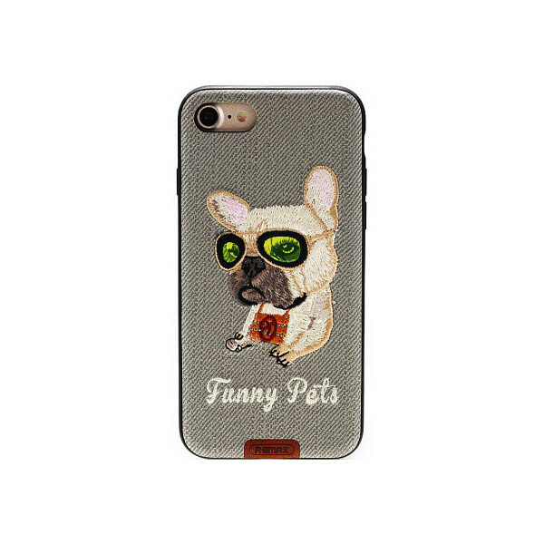 

Чехол-накладка Remax Funny Pets Series Case Apple iPhone 7 Grey'