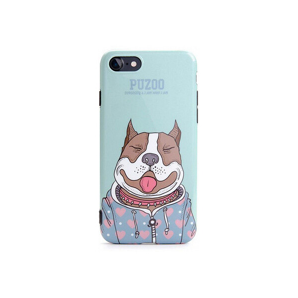 

Чехол-накладка PUZOO TPU Glossy Shiny Powder Art dog iPhone 7/8 Green Baby'