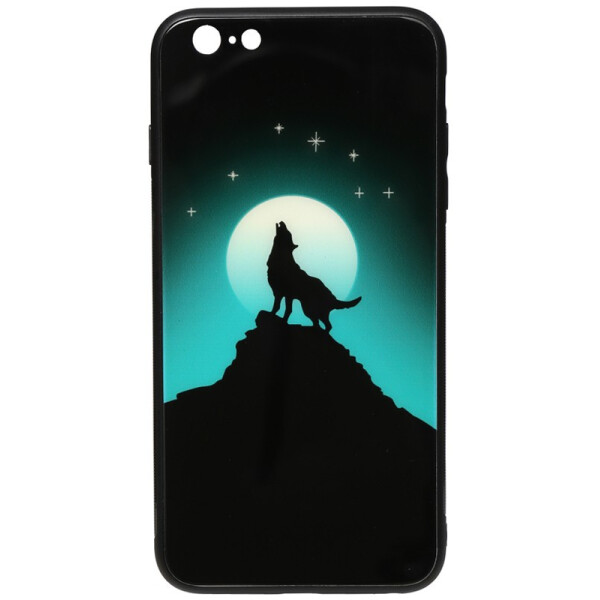 

Чехол-накладка TOTO Night Light Print Glass Case Apple iPhone 6 Plus/6S Plus Howling Wolf