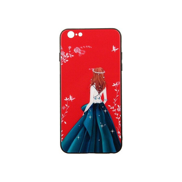 

Чехол-накладка TOTO Glass Fashionable Case Apple iPhone 6 Plus/6S Plus Green Dress Girl'