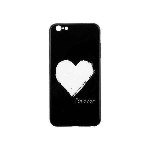

Чехол-накладка TOTO Glass Fashionable Case Apple iPhone 6 Plus/6S Plus White Heart on Black'