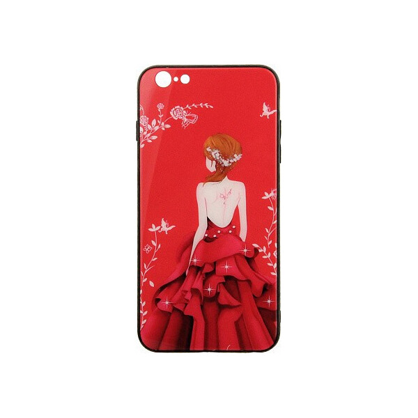 

Чехол-накладка TOTO Glass Fashionable Case Apple iPhone 6 Plus/6S Plus Red Dress Girl'