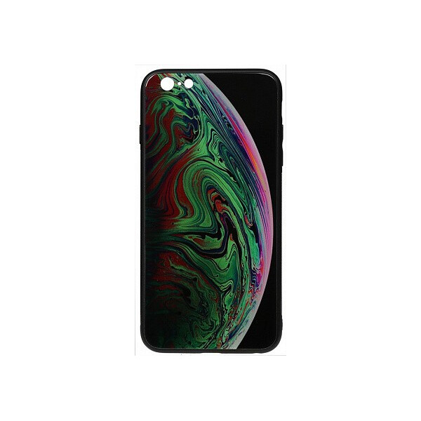 

Чехол-накладка TOTO Print Glass Space Case Apple iPhone 6 Plus/6S Plus Green'