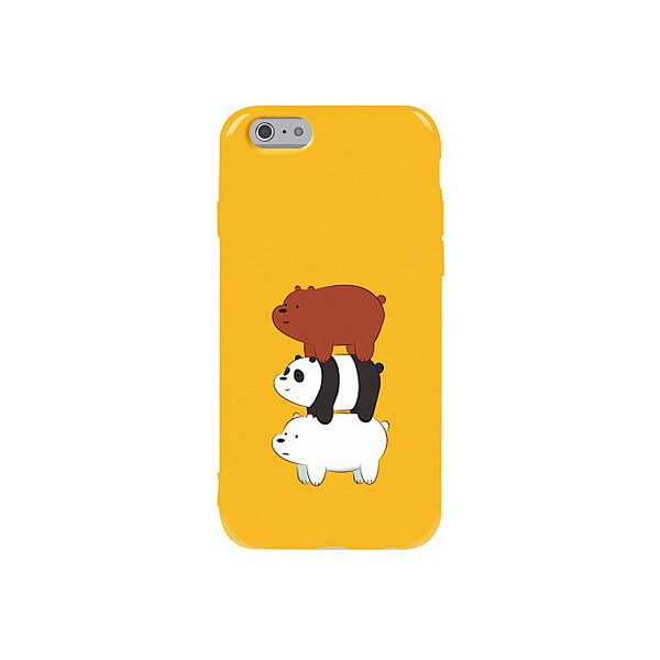 

Чехол-накладка TOTO Pure TPU 2mm Print Case Apple iPhone 6/6s #13 Bears Yellow'