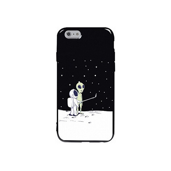 

Чехол-накладка TOTO Pure TPU 2mm Print Case Apple iPhone 6/6s #40 Ufo Moon Black'