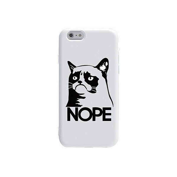 

Чехол-накладка TOTO Pure TPU 2mm Print Case Apple iPhone 6/6s #4 Cat Nope White'