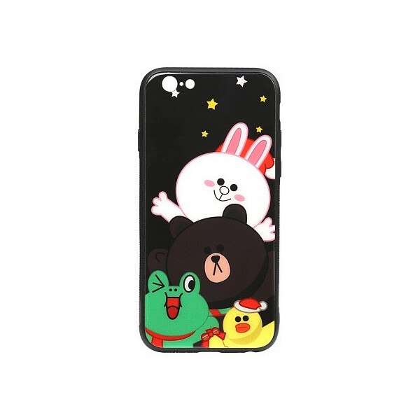 

Чехол-накладка TOTO Cartoon Print Glass Case Apple iPhone 6/6s Line friends all about'