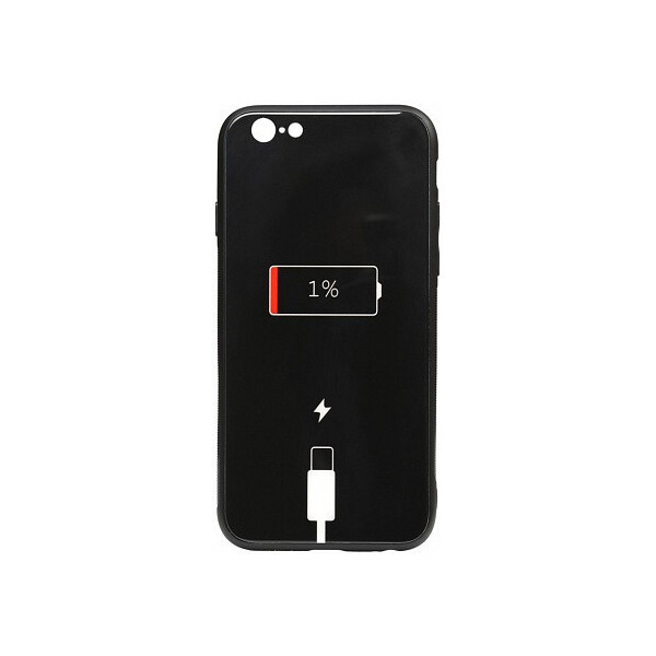 

Чехол-накладка TOTO Cartoon Print Glass Case Apple iPhone 6/6s Battery Charge'